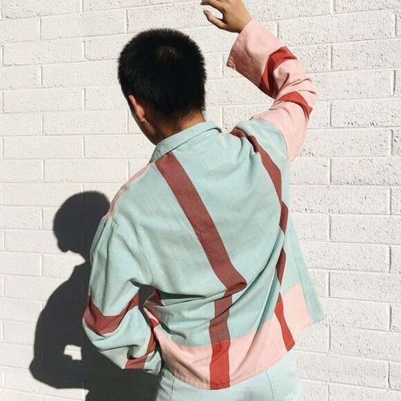 New Market Goods Rasmi Chore Jacket - Size LARGE - Slow Fashion Canvas Shacket - Picture 11 of 12